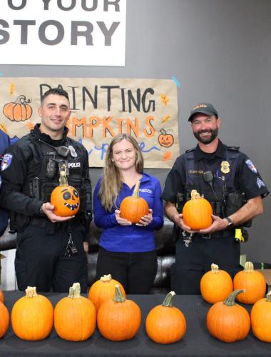 Paint Pumpkins with Police